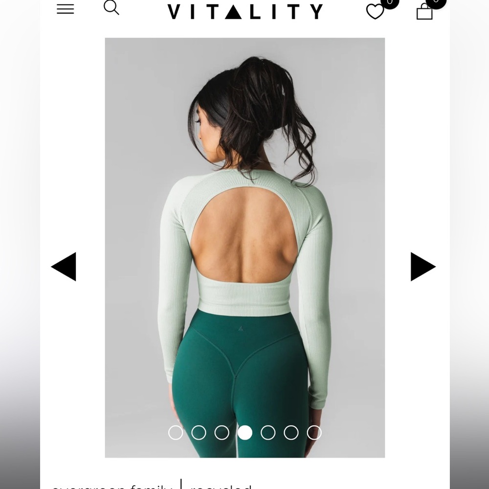 Vitality Synergy Open Back Long Sleeve - Mint